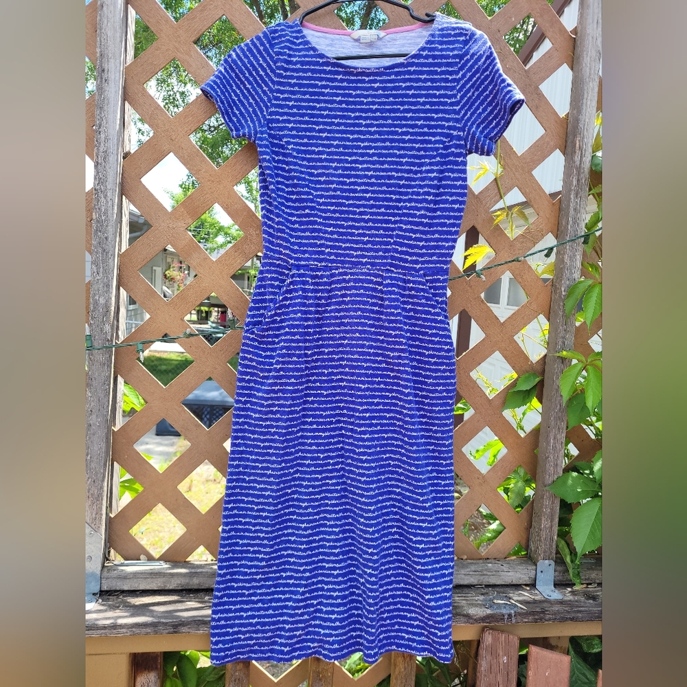 Boden Phoebe Blue Summer Dress With Pockets! 4L